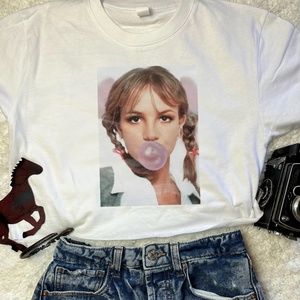 Brittney Bubble Gum Crop Top